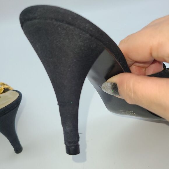 Escada Black and Gold Women's Shoes - Picture 9 of 15